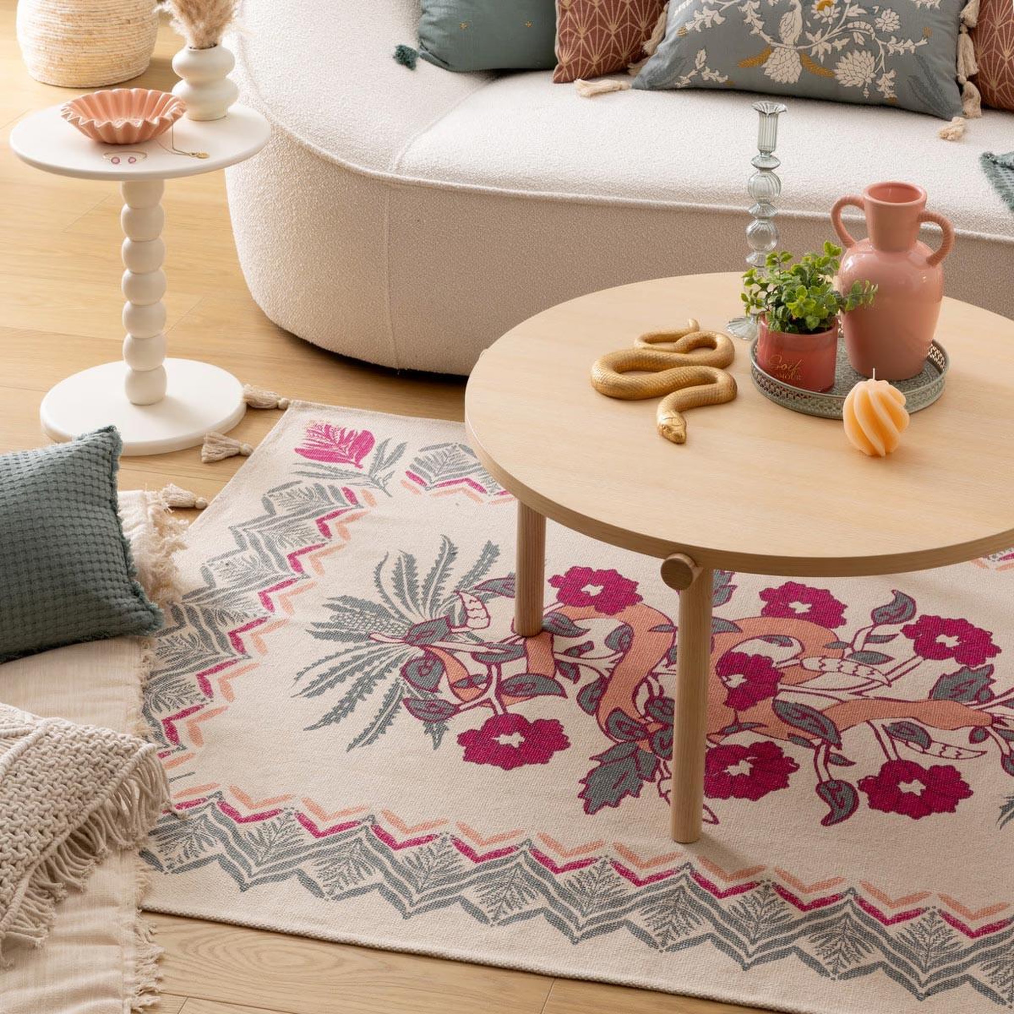 Voir la diapositive 4 : ATMOSPHERA Tapis déco imprimé  wild romance  120x170cm multicolore