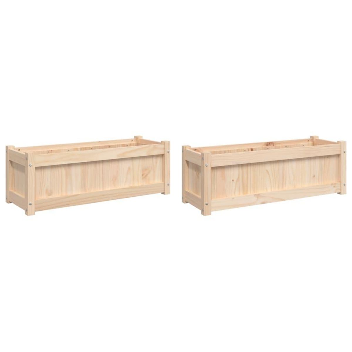 VIDAXL Jardinieres 2 pcs bois de pin massif