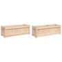 Voir la diapositive 2 : VIDAXL Jardinieres 2 pcs bois de pin massif