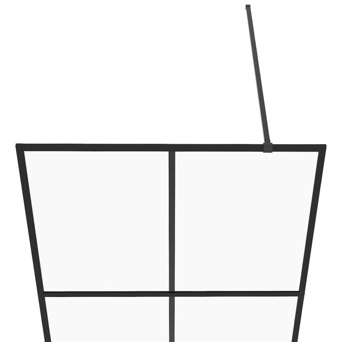 VIDAXL Paroi de douche avec verre ESG transparent 100x195 cm Noir