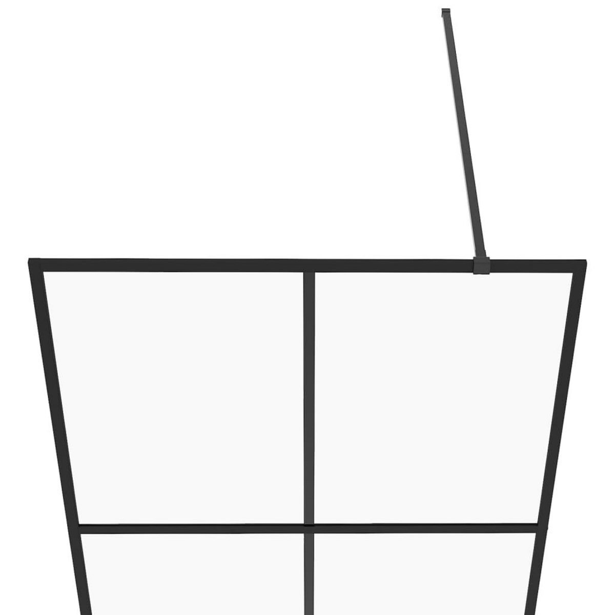 VIDAXL Paroi de douche avec verre ESG transparent 100x195 cm Noir