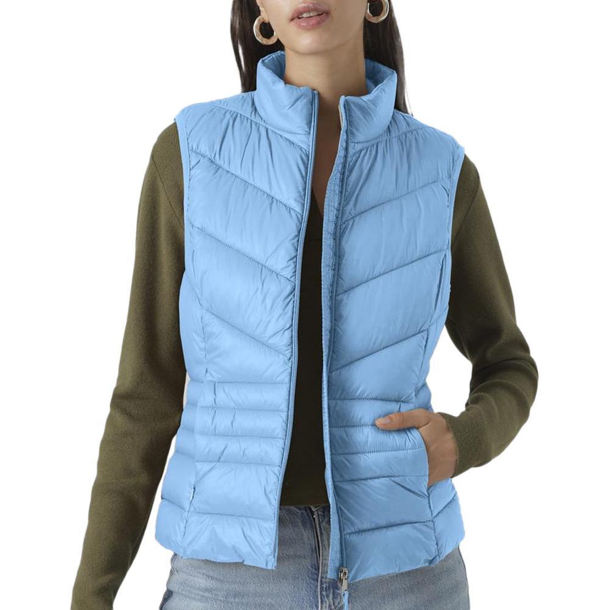 Voir la diapositive 1 : Vero Moda Doudoune sans manche Bleu Femme Vero Moda Sorayasiv