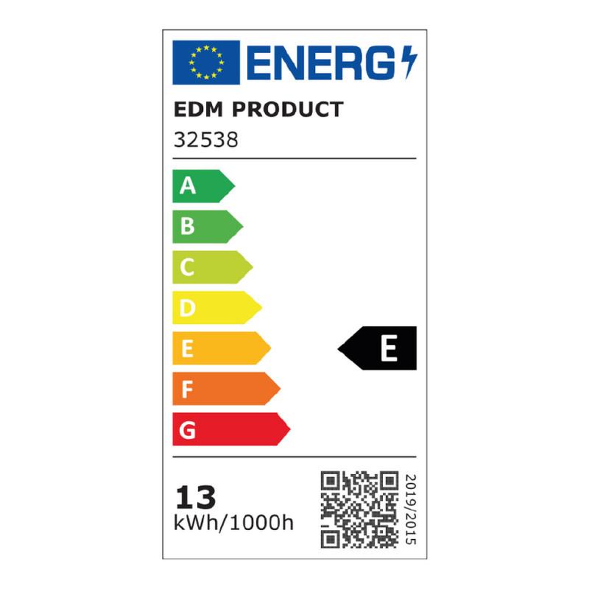 Voir la diapositive 4 : EDM Applique rond avec capteur led edm 15w 6400k 1250 lumens 250x49mm