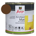  Peinture acrylique mate chocolat Jafep  0,5L  0,5 L 0,5 L