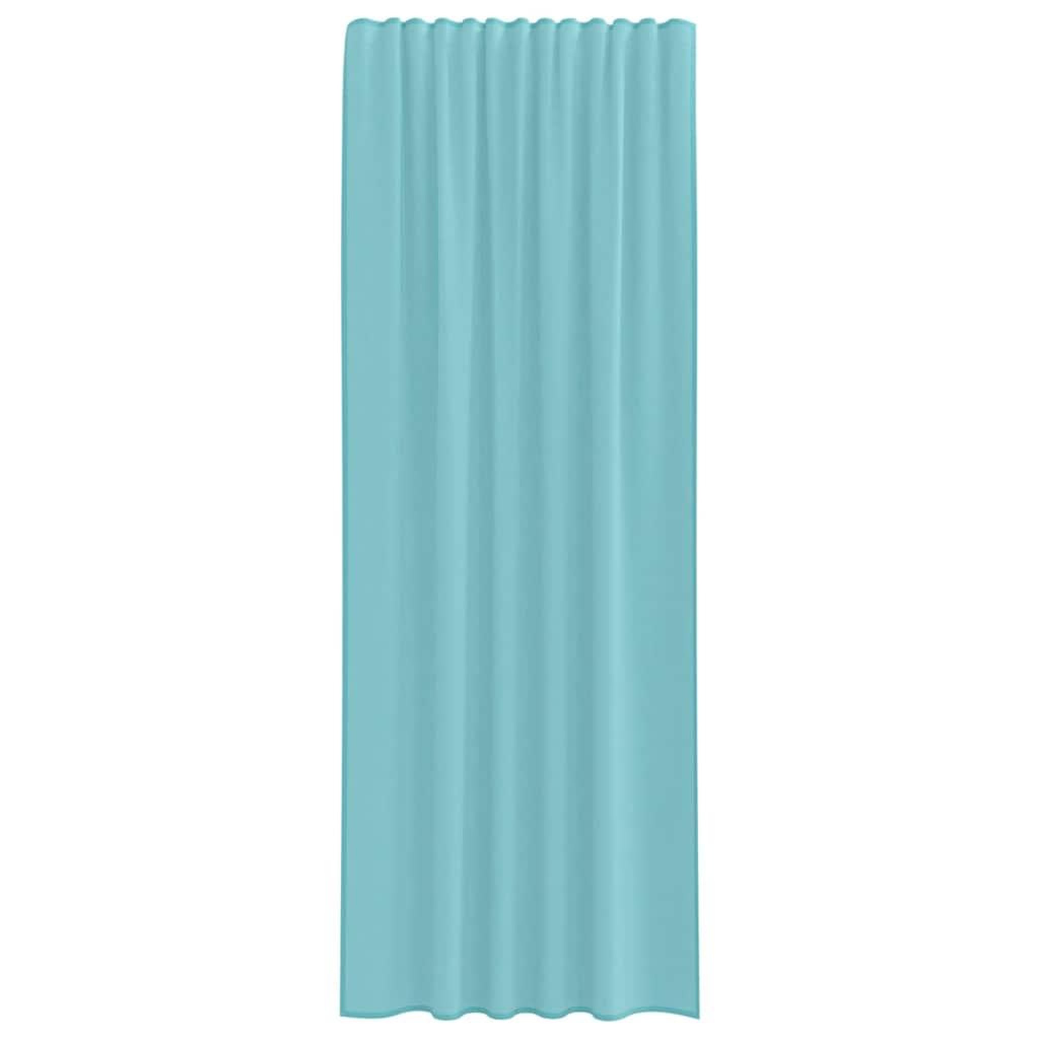 Voir la diapositive 4 : VIDAXL Rideaux en voile avec boucles 2 pcs turquoise 140x260 cm
