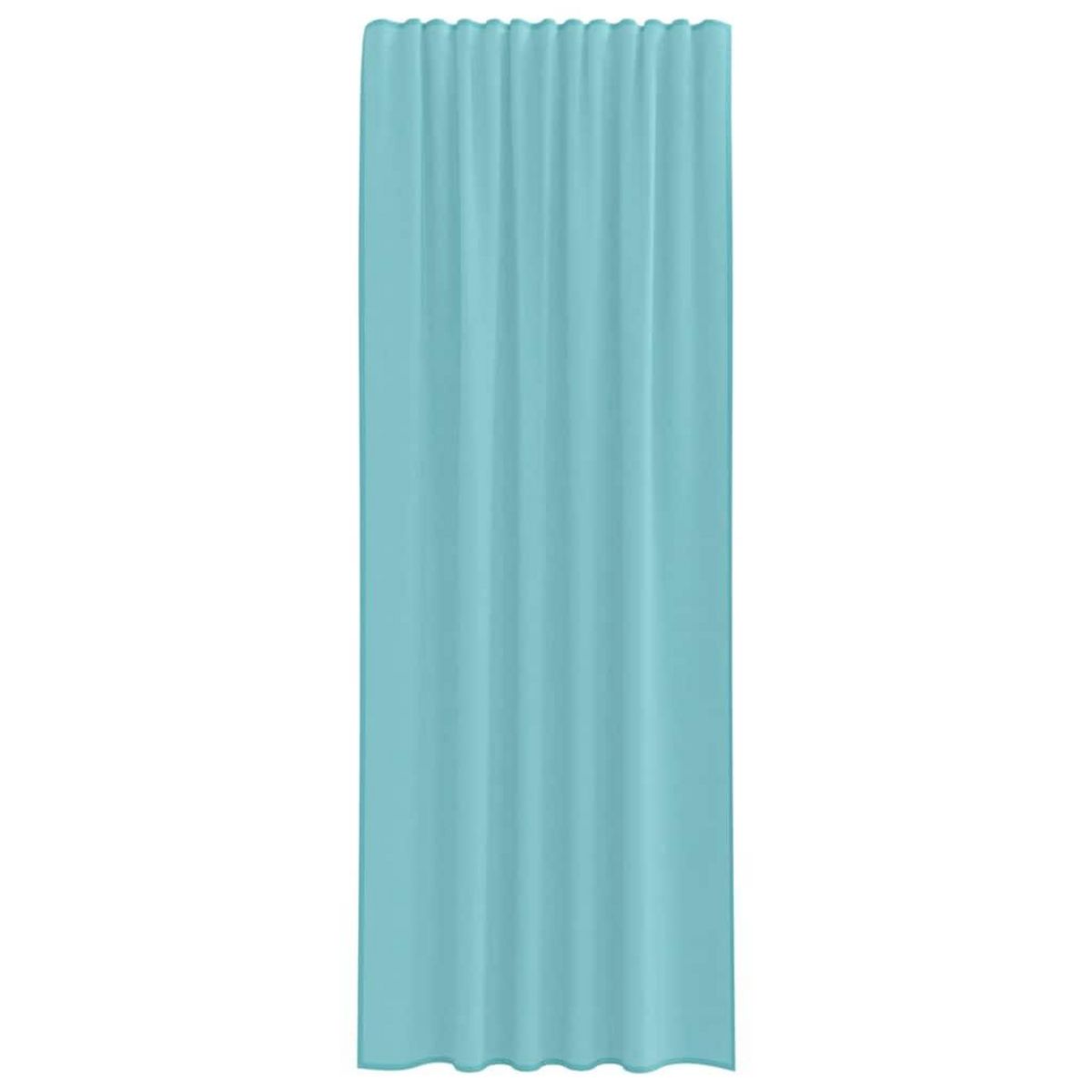 VIDAXL Rideaux en voile avec boucles 2 pcs turquoise 140x260 cm