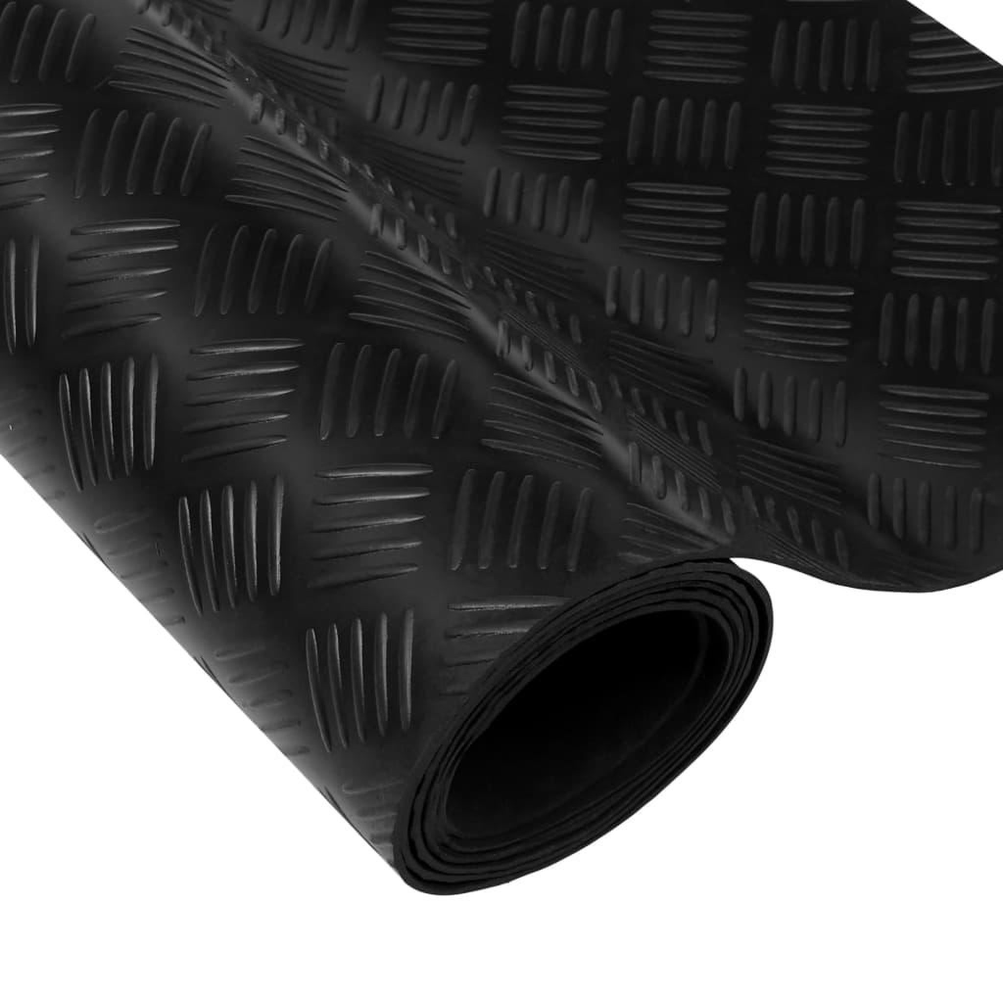 Voir la diapositive 4 : VIDAXL Tapis en caoutchouc antiderapant 2 x 1 m modele strie