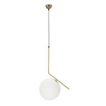 Paris Prix Lampe Suspension Sphère  Glamy  50cm Blanc & Or