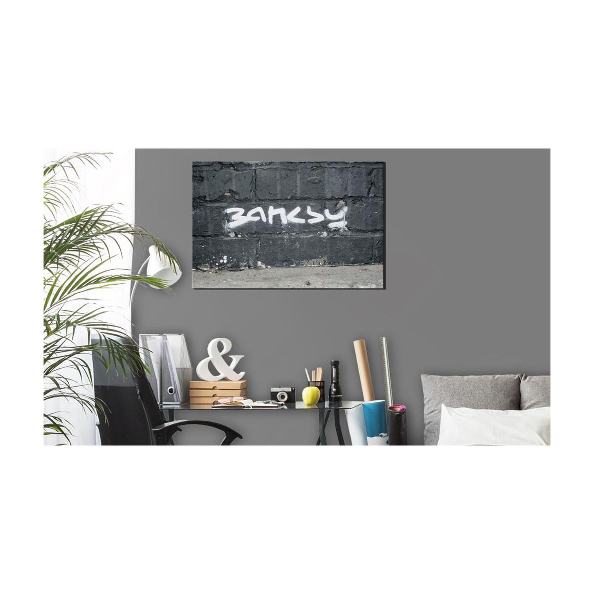 Voir la diapositive 2 : Paris Prix Tableau Imprimé  Signature - Banksy