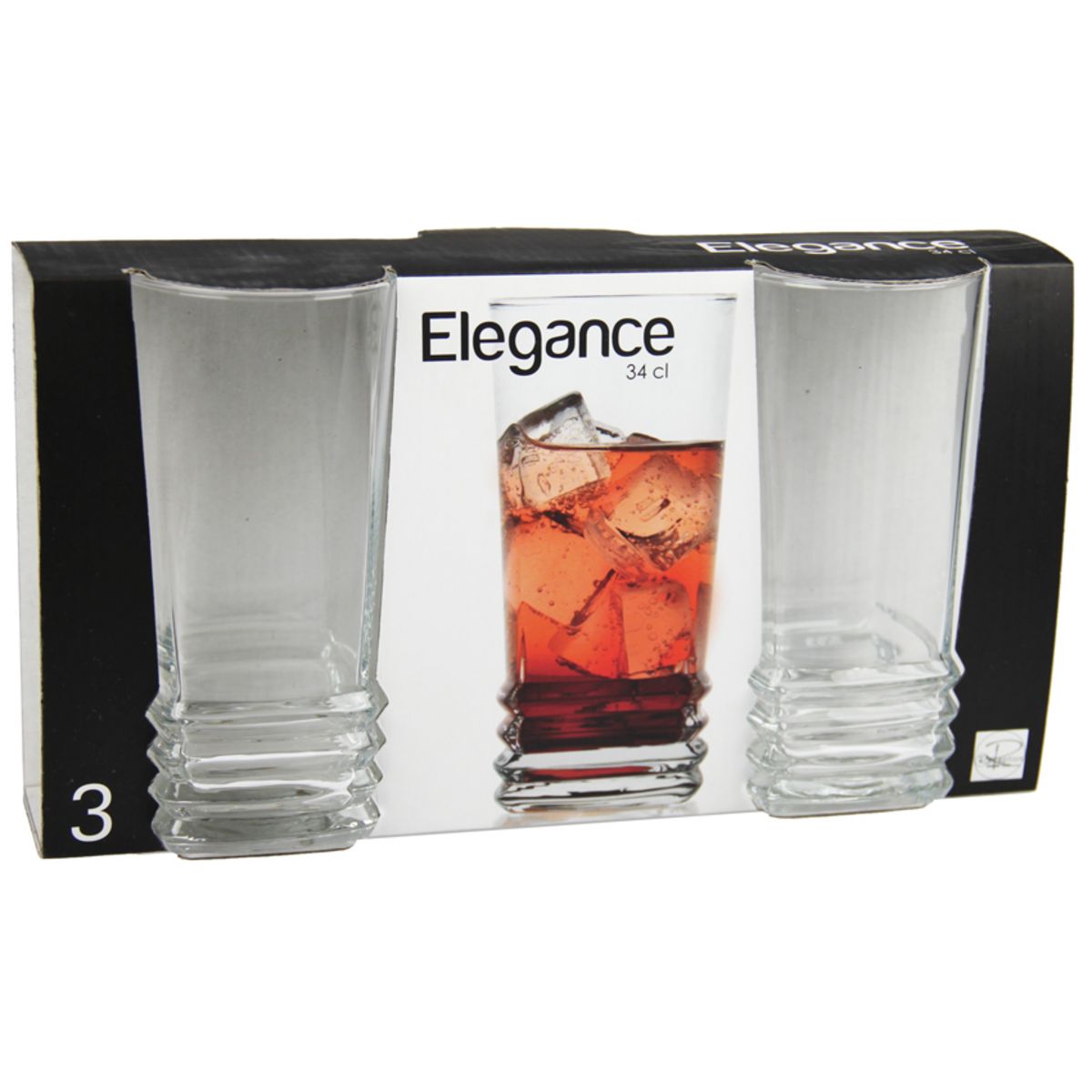 Lot de 3 verres à eau 33.5 cl ELEGANCE