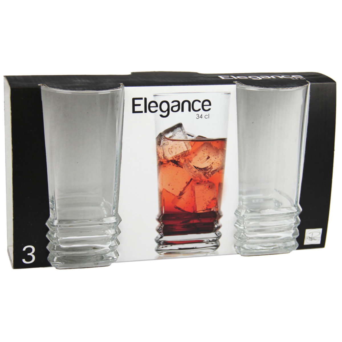 Lot de 3 verres à eau 33.5 cl ELEGANCE