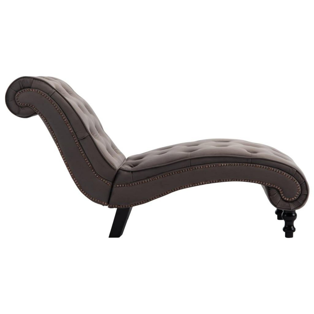 VIDAXL Chaise longue Velours Gris