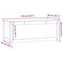 Voir la diapositive 6 : VIDAXL Boîte de rangement 110x50x45,5 cm Bois massif de pin