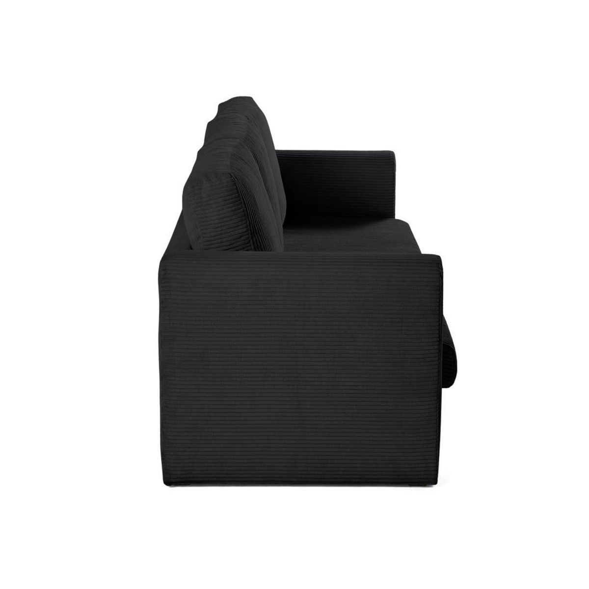 BEST MOBILIER Marilia - canapé 3 places - convertible déplimousse - en velours côtelé