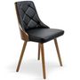 Voir la diapositive 2 : Paris Prix Lot de 2 Chaises Scandinave  Cargo  79cm Noisette & Noir