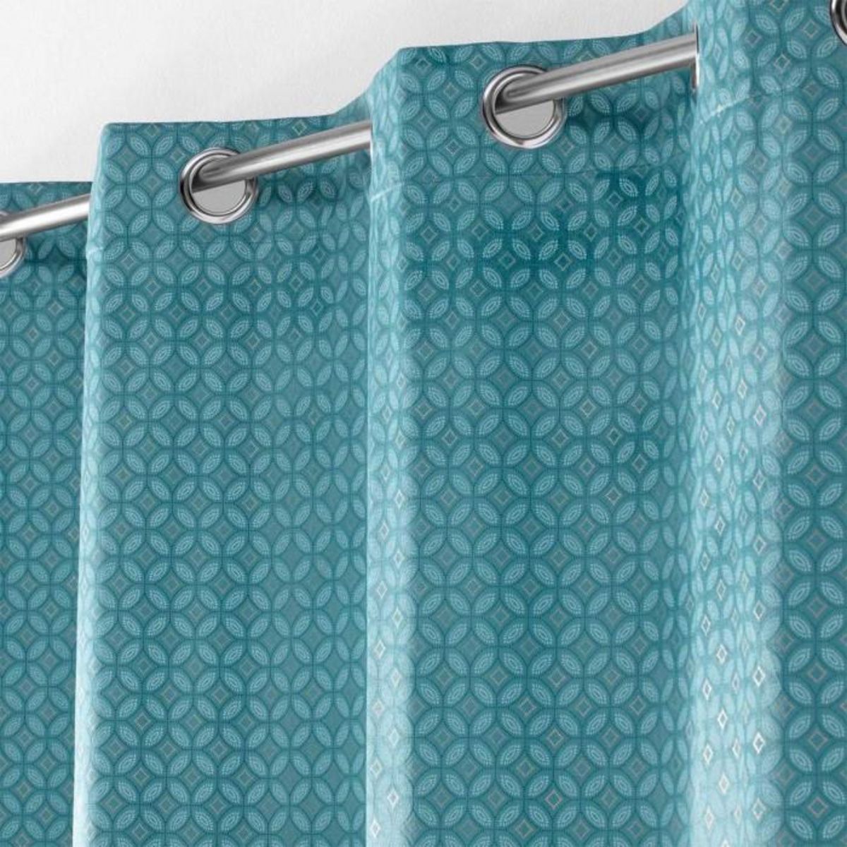 Paris Prix Rideau à Œillets Imprimé  Kansas  140x240cm Bleu