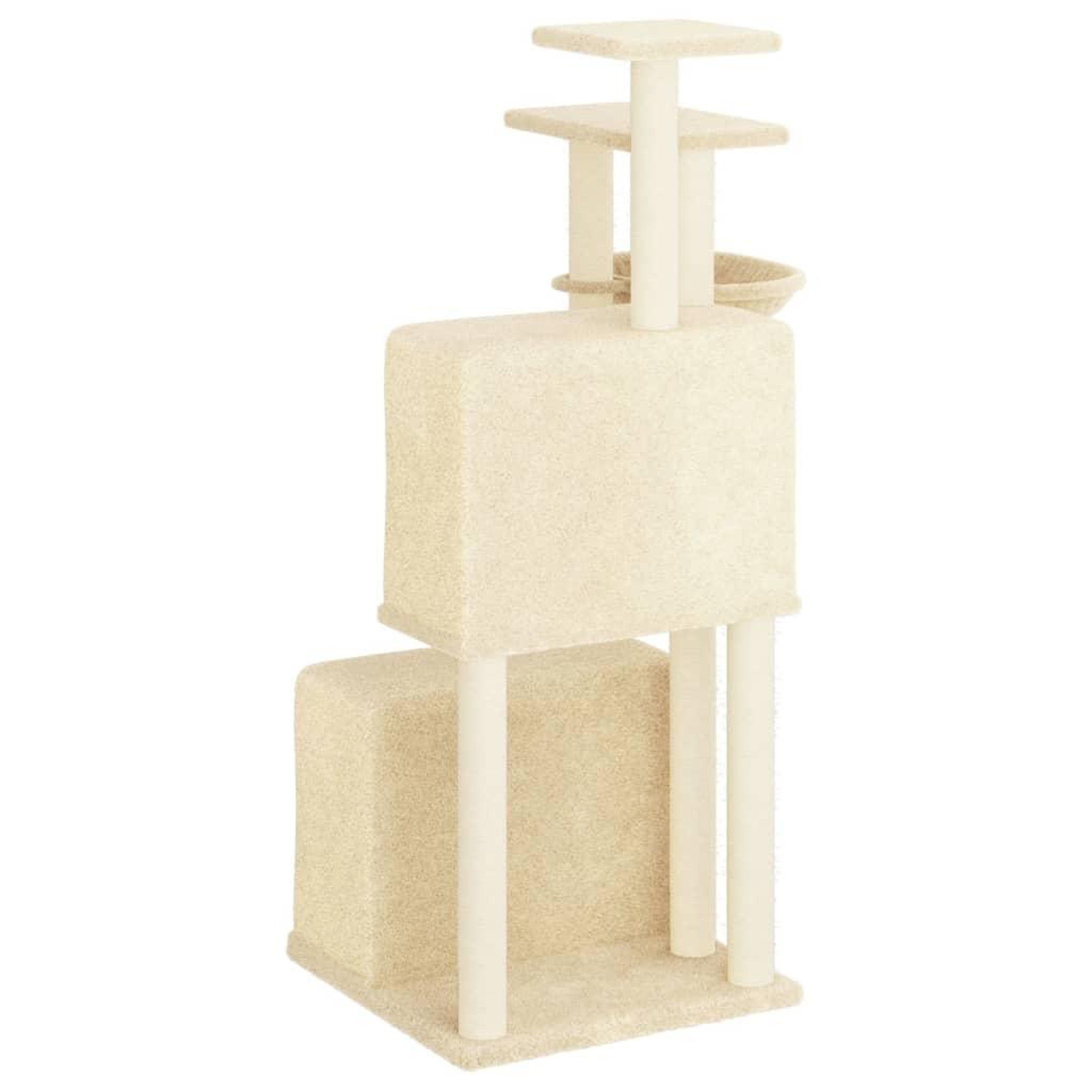Voir la diapositive 5 : VIDAXL Arbre a chat avec griffoirs en sisal creme 122 cm