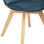 Voir la diapositive 4 : TOILINUX Lot de 4 Chaises effet velours Baya