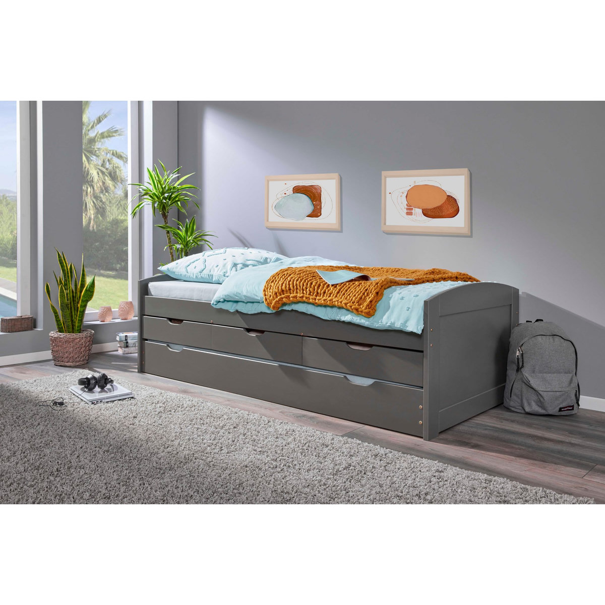 Lit gigogne 2 couchages 90x200 cm + 3 tiroirs ULLI