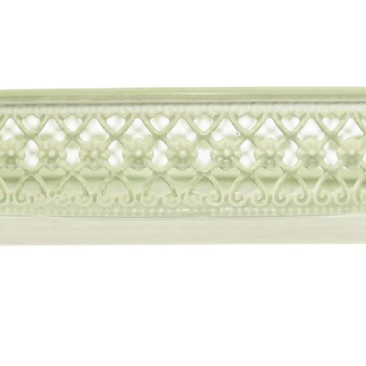 ATMOSPHERA Lot de 2 Plateaux Déco  Wild Romance  31cm Blanc & Vert