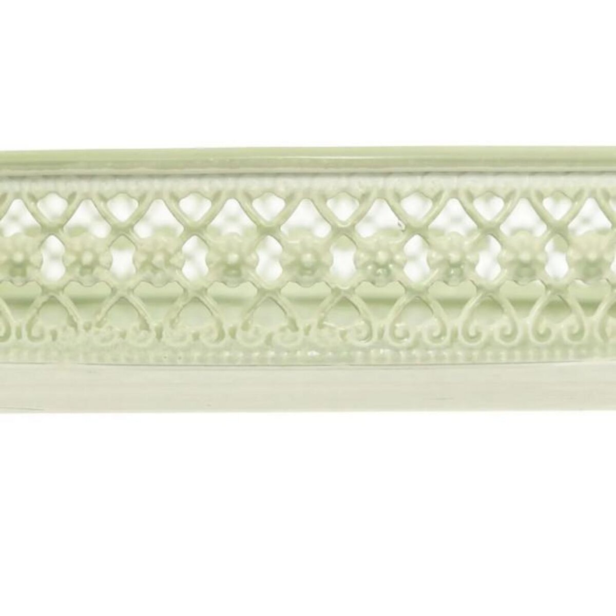 ATMOSPHERA Lot de 2 Plateaux Déco  Wild Romance  31cm Blanc & Vert