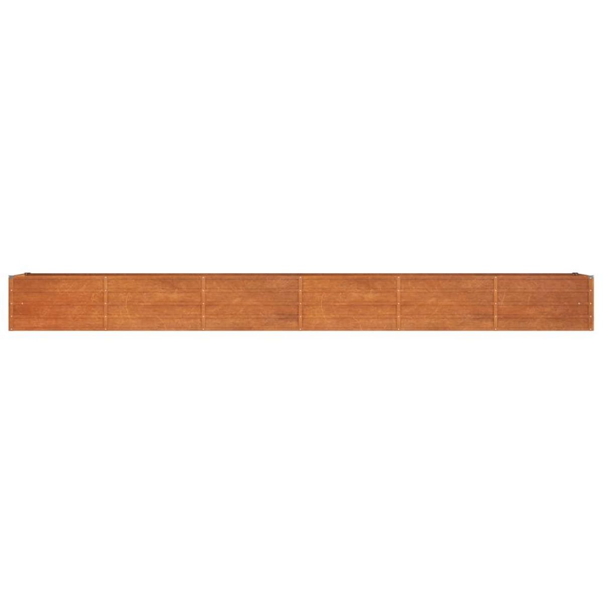VIDAXL Lit sureleve de jardin rouille 480x80x45 cm acier corten