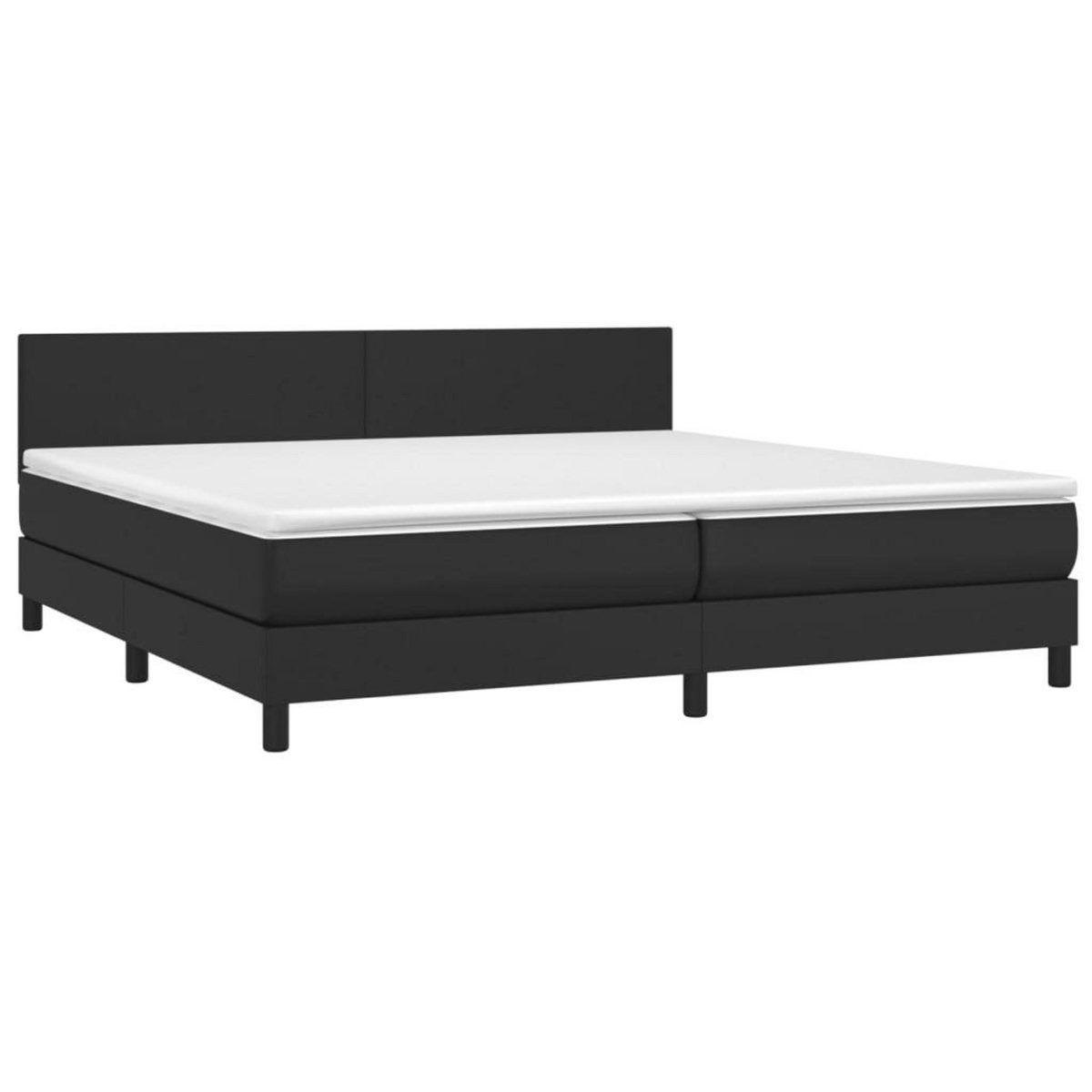 VIDAXL Sommier a lattes de lit avec matelas et LED Noir 200x200 cm