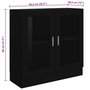 Voir la diapositive 6 : VIDAXL Armoire a vitrine noir 82,5x30,5x80 cm Bois d'ingenierie
