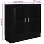 Voir la diapositive 6 : VIDAXL Armoire a vitrine noir 82,5x30,5x80 cm Bois d'ingenierie