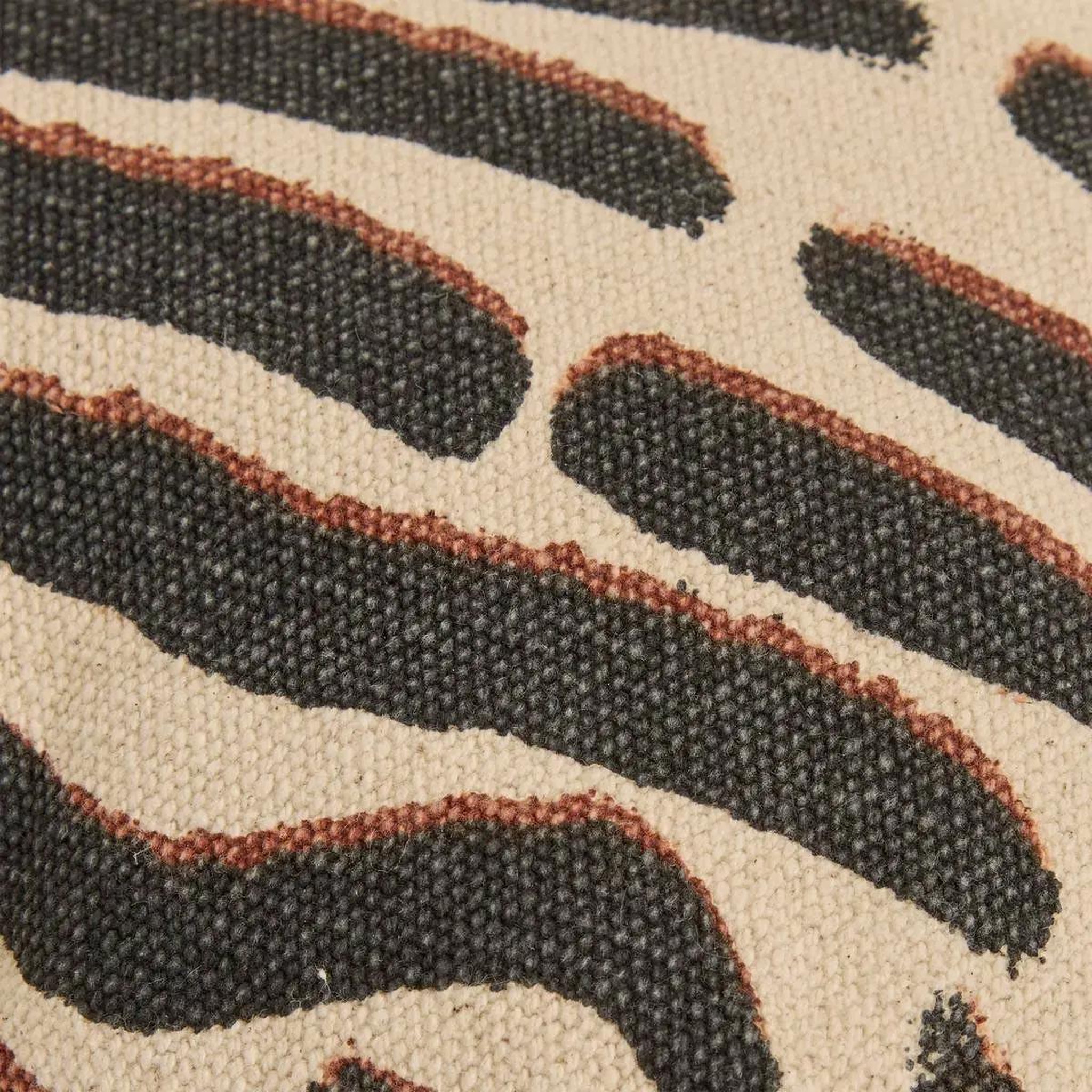 Voir la diapositive 3 : ATMOSPHERA Coussin déco à motifs  wonja  30x40cm noir