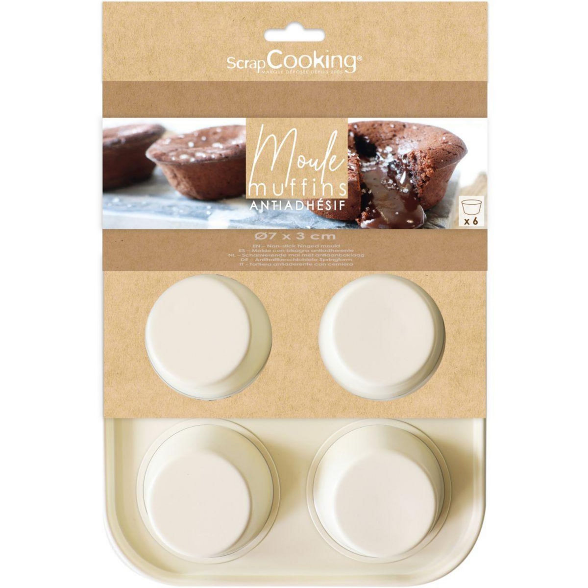 SCRAPCOOKING Moule à muffin à muffins antiadhésif