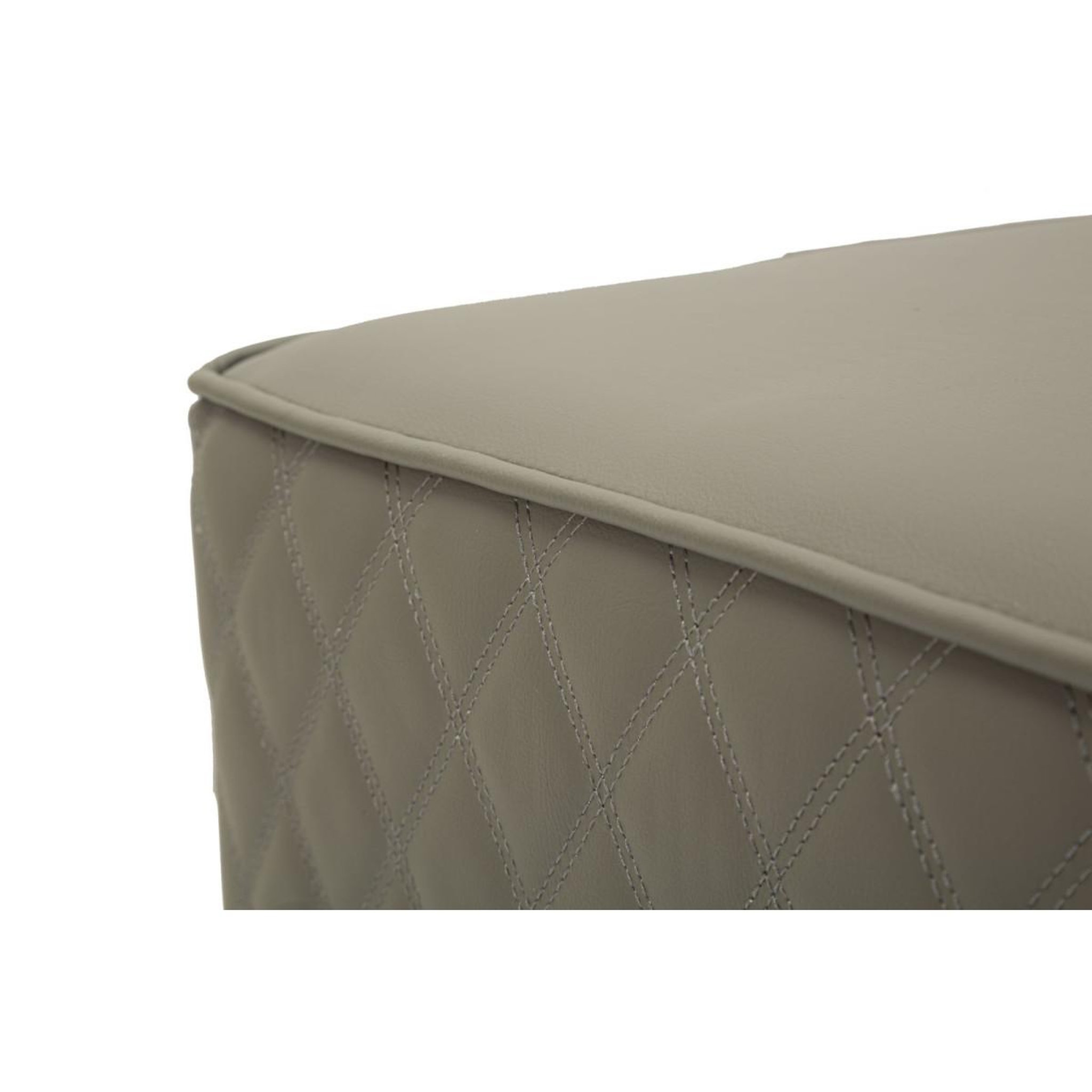 Voir la diapositive 3 : Paris Prix Pouf matelassé  sharon  38cm gris & or