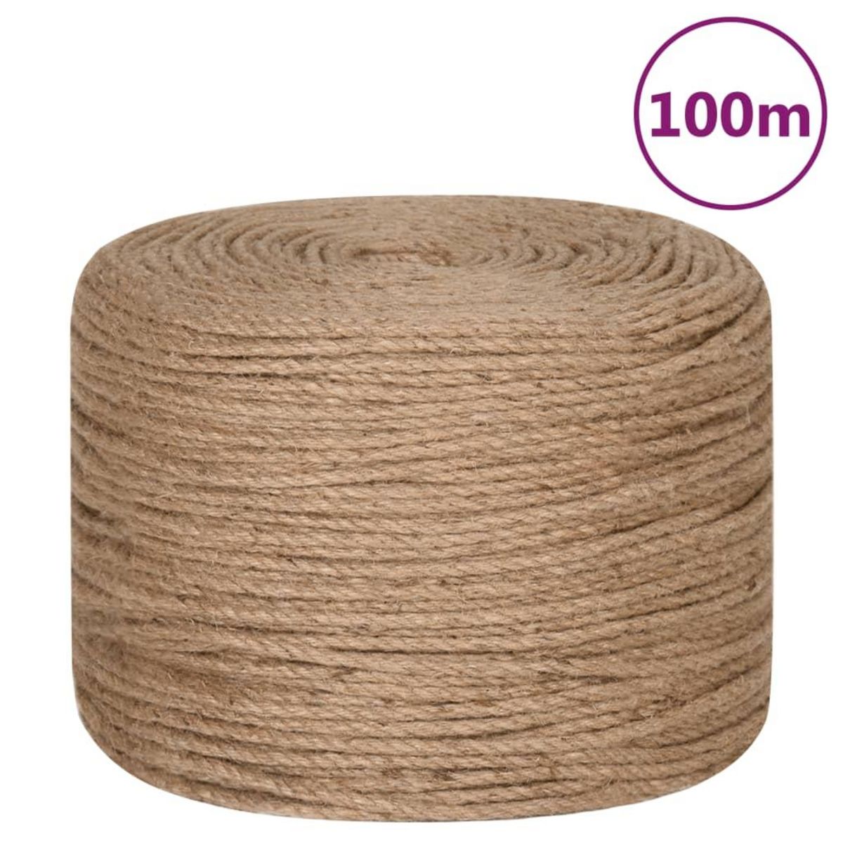 VIDAXL Corde de jute 100 m de long 8 mm d'epaisseur