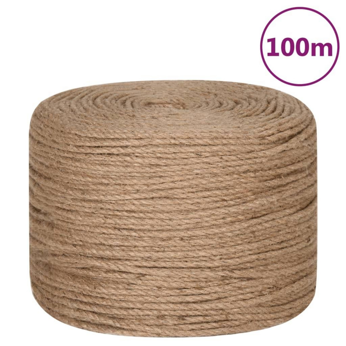 VIDAXL Corde de jute 100 m de long 8 mm d'epaisseur