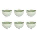Paris Prix Lot de 6 Bols  Sahara  65cl Vert