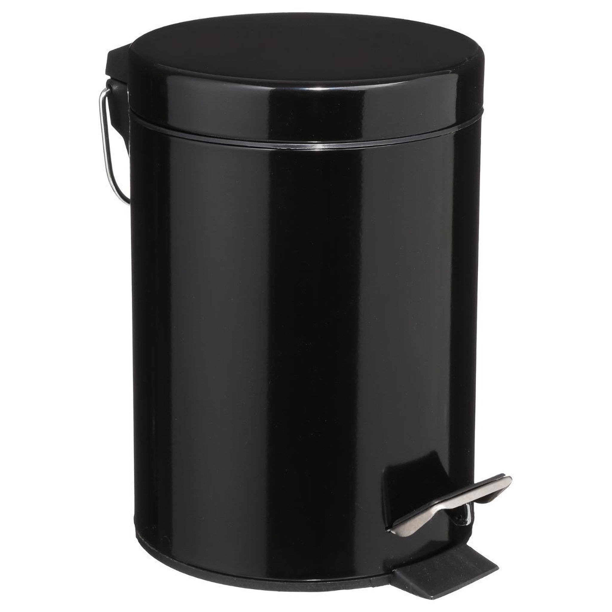 FIVE Poubelle de salle de bain  métal  3l noir