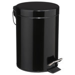 FIVE Poubelle de Salle de Bain  Métal  3L Noir
