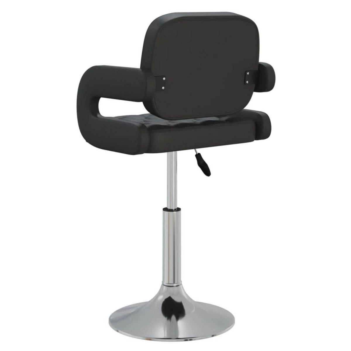 VIDAXL Chaises pivotantes a manger lot de 6 noir similicuir
