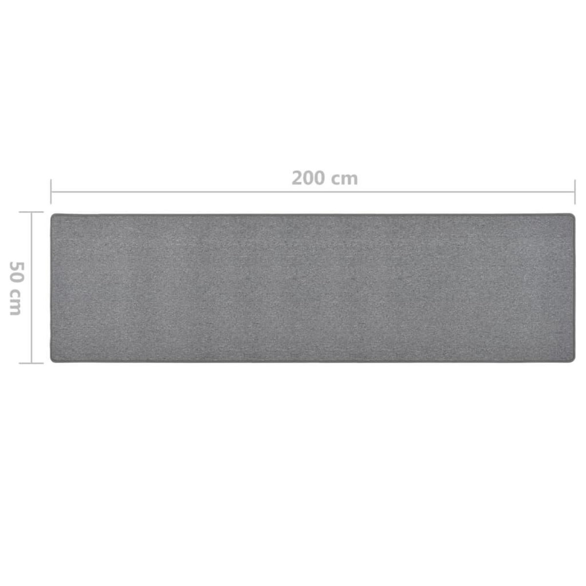 VIDAXL Tapis de couloir Gris fonce 50x200 cm
