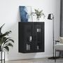 Voir la diapositive 3 : VIDAXL Armoire murale noir 69,5x34x90 cm