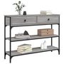Voir la diapositive 3 : VIDAXL Table console sonoma gris 100x25x75 cm bois d'ingenierie