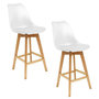 Voir la diapositive 1 : TOILINUX 2 Tabourets de bar en bois scandinaves Home Factory