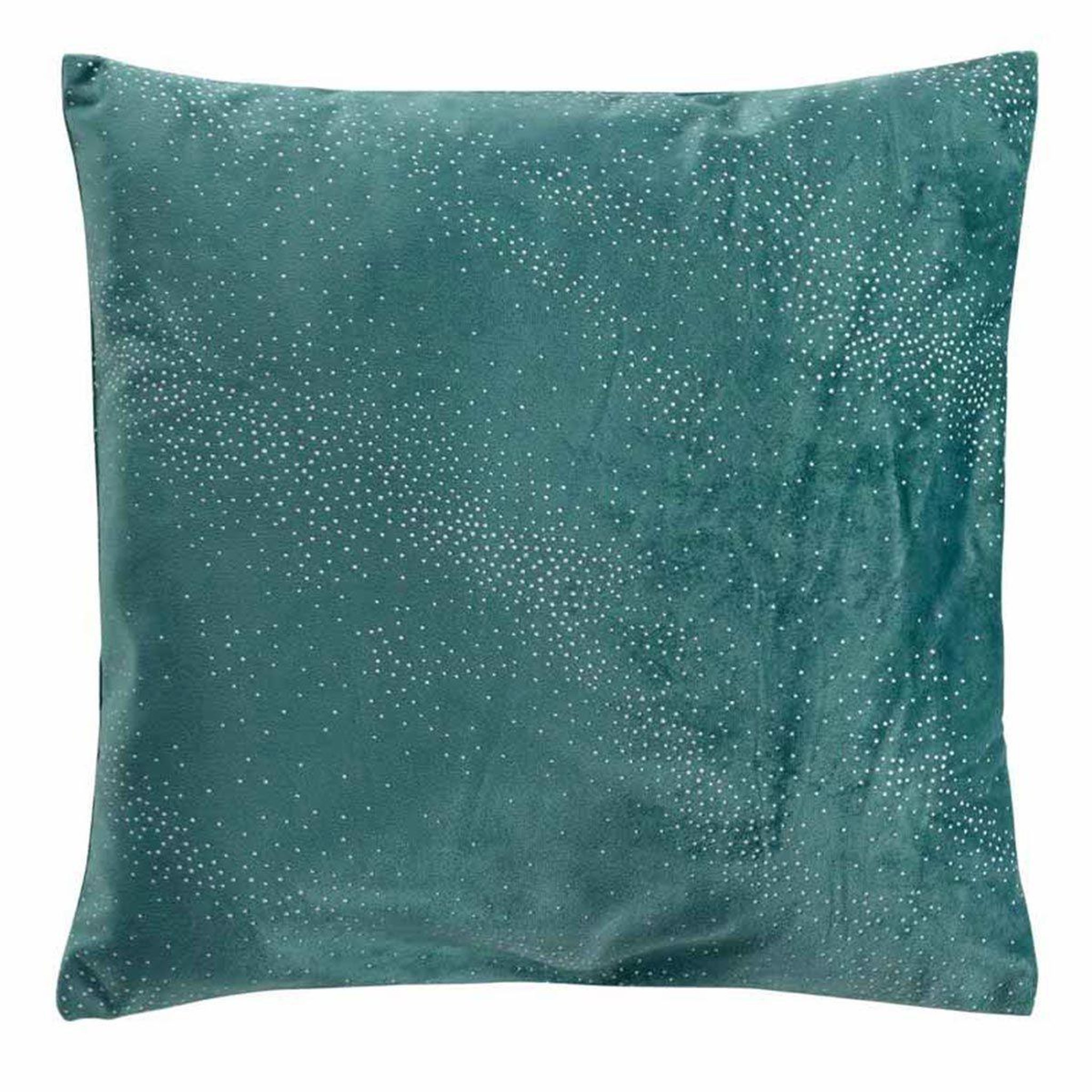 Douceur d'Intérieur Coussin velours déco  melrose  40x40cm pétrole