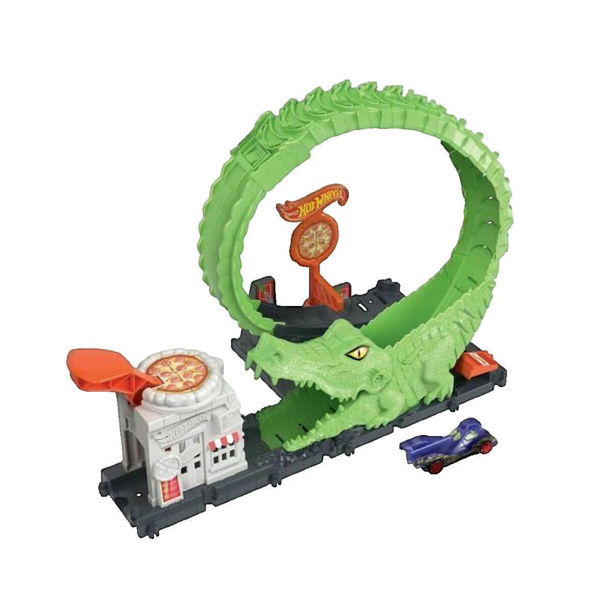 Hot Wheels Circuit de course Hot Wheels avec loopings et spirales