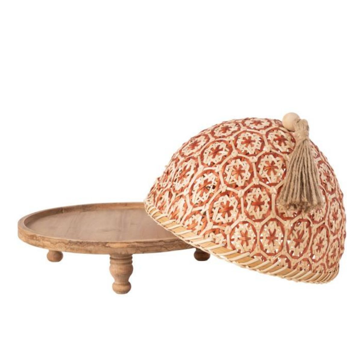 Paris Prix Cloche Alimentaire Avec Plateau  Bois  30cm Multicolore