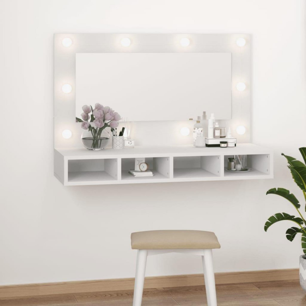 VIDAXL Armoire a miroir avec LED blanc 90x31,5x62 cm