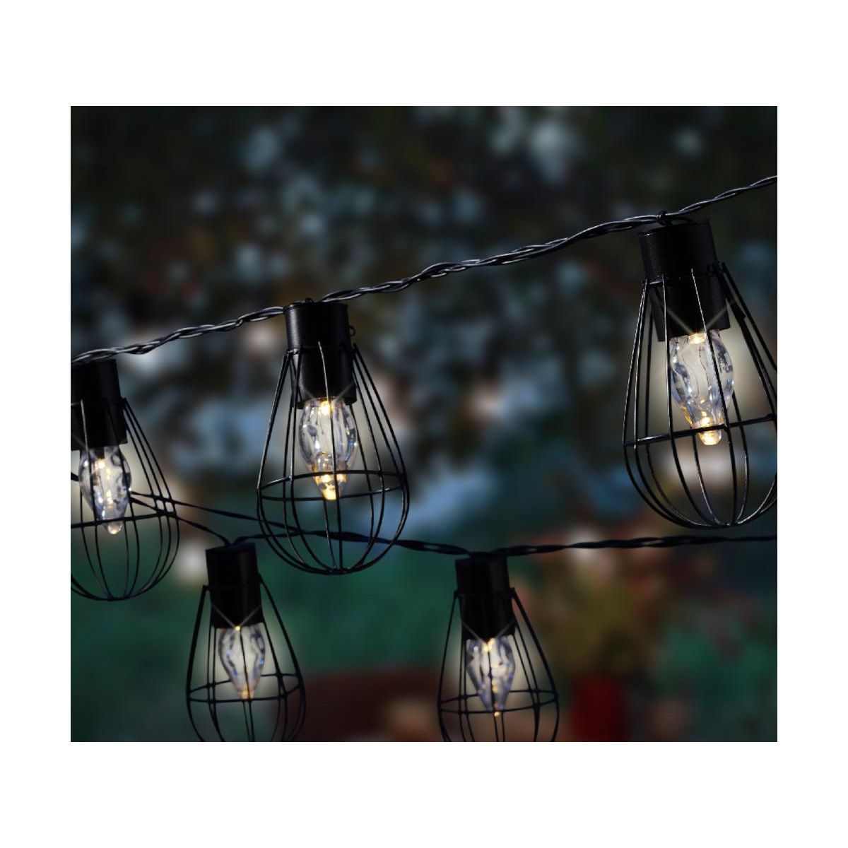 JARDIDECO Guirlande d'extérieur LED solaire style industriel - Jardideco
