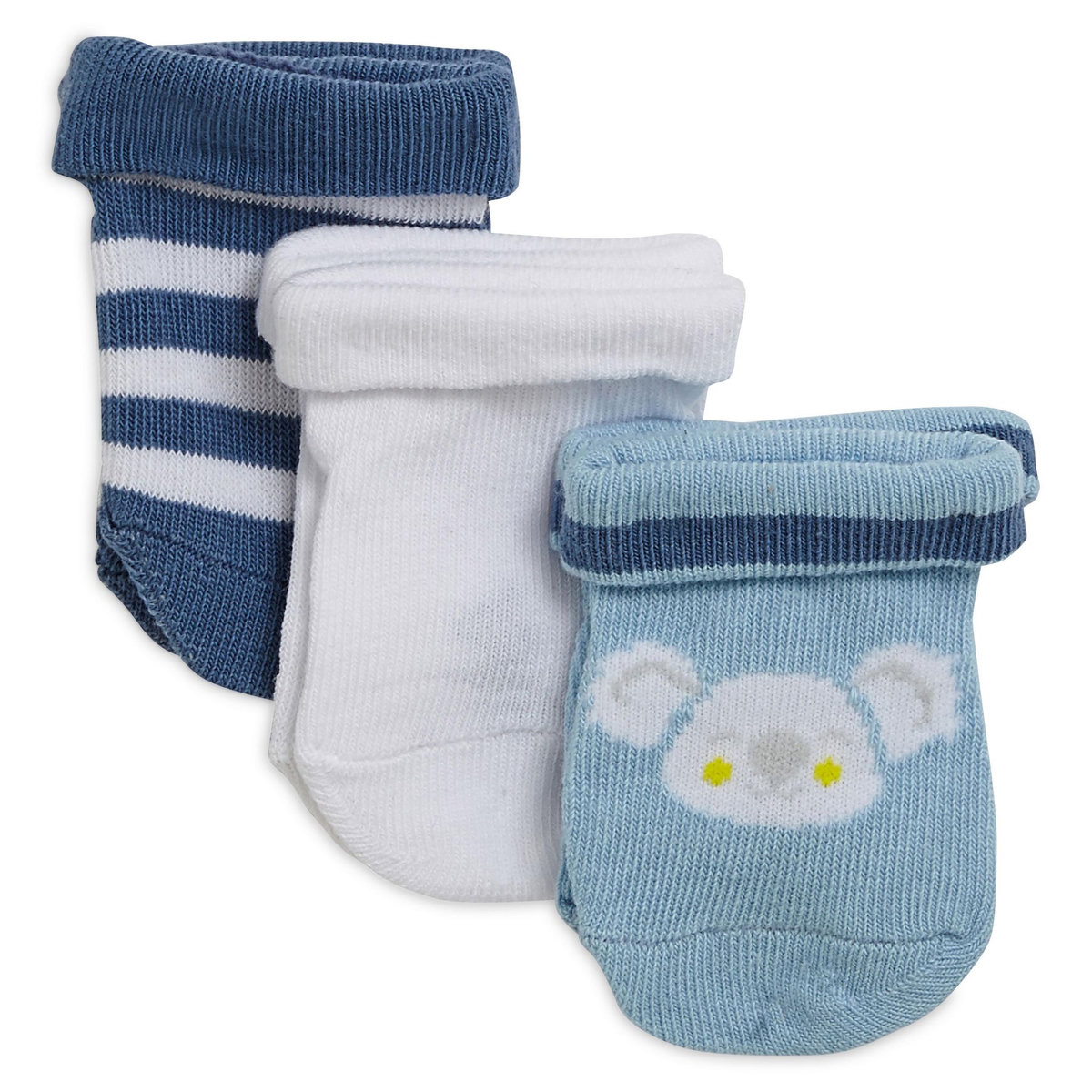 IN EXTENSO Lot de 3 paires de chaussettes de naissance bébé garçon
