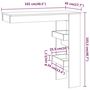 Voir la diapositive 6 : VIDAXL Table bar mural Blanc Brillant 102x45x103,5cm Bois d'ingenierie