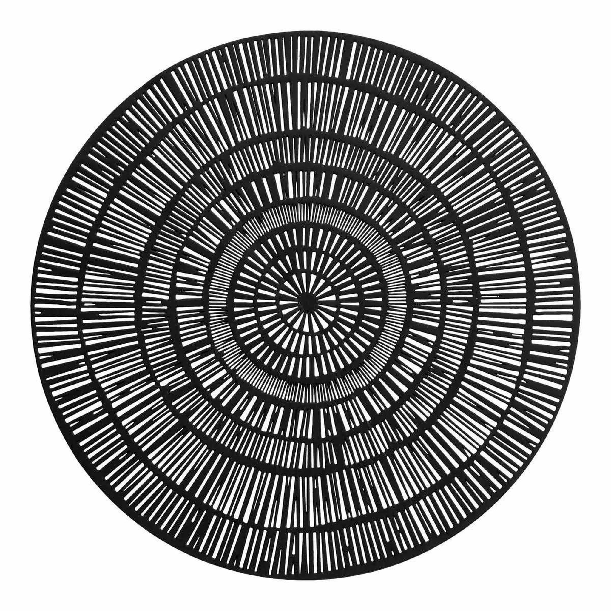 SECRET DE GOURMET Set de table rond déco  rayon  38cm noir